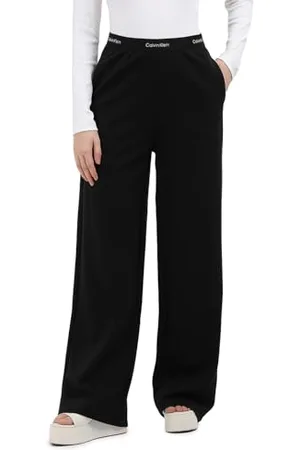 Calvin Klein Jeans Damen LOGO ELASTIC PANT J20J224684, Black (CK Black), L