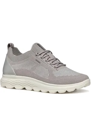Geox Damen D SPHERICA E Sneaker, Rock/Silver, 38 EU