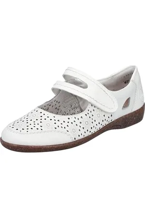 Rieker Damen 47675 Ballerina, Weiss, 43 EU