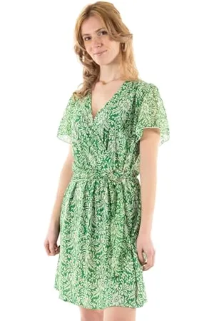 Morgan Kurzes tailliertes Kleid Druck Wiese 42