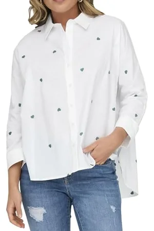 ONLY Damen Onlnew LINA Grace LS EMB Shirt NOOS WVN Langarmbluse, ,M