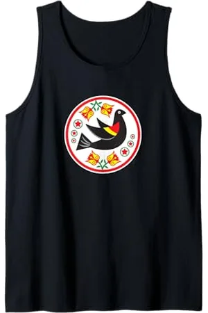 Hip Pennsylvania niederländisches Schild mit roten Flügeln und schwarzem Vogel Tank Top