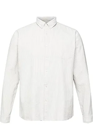 ESPRIT Herren 992ee2f303 Hemd mit Button Down Kragen, Pale Khaki, L EU