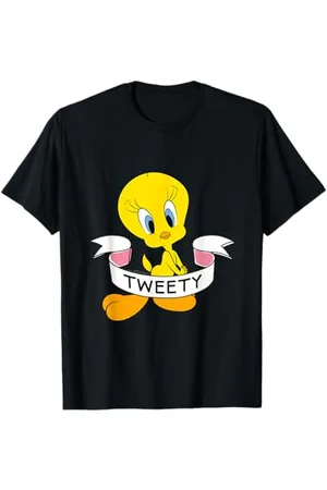 LOONEY TUNES T-Shirt für Erwachsene: , Kurzarm, Cartoon-Muster, Crew-Ausschnitt, Größe S
