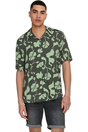 Only & Sons Herren Onsdash Life Reg Visc Aop Ss Shirt Noos, , S