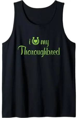Hip I Love My Thoroughbred Horse Equestrian Show Reittrainer Tank Top