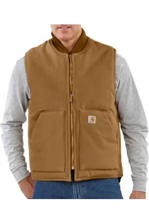 Carhartt V01 Relaxed Fit Firm Duck Insulated Rib Collar Vest