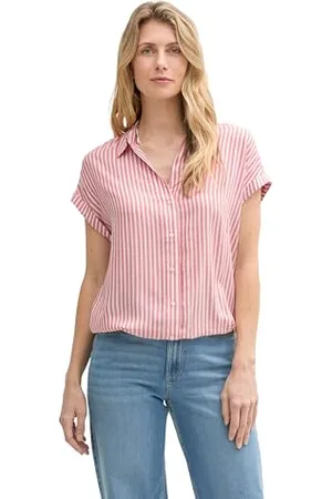 TOM TAILOR Bluse mit Muster, Printed beige Graphic minimal, 40