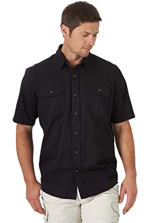Wrangler Herren Weather Anything Short Sleeve Woven Shirt Hemd mit Button-Down-Kragen, , Mittel