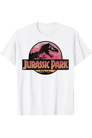 Jurassic Park Sunset Safari Circle Logo T-Shirt