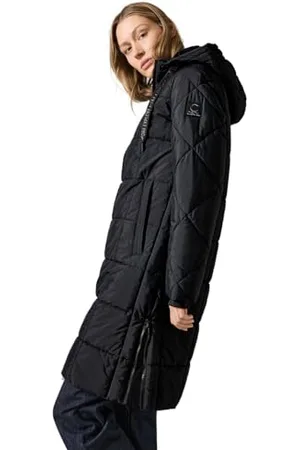 CECIL Damen B101040 Gefütterter Steppmantel, Black, M