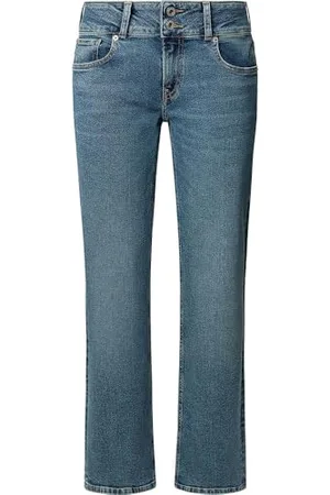 Pepe Jeans Damen Straight Lw Jeans, Blau (Denim-Ia3), 30 W/30 L
