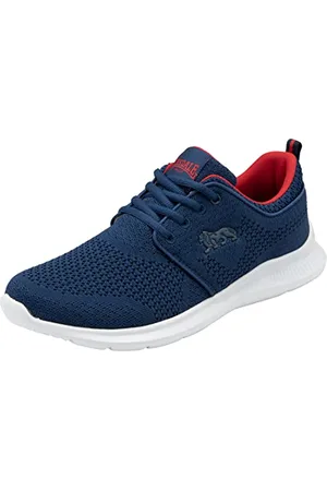Lonsdale London Herren Durham Road Running Shoe, Navy/Red/White, 40.5 EU