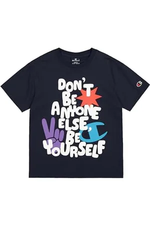 Champion Male Legacy Play With Graphics B (306911) - Crewneck Kurzarm Shirt, Marineblau (Ny), 9-10 Jahre EU
