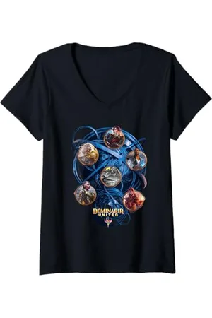 Magic: The Gathering Damen Dominaria Planeswalker Gears T-Shirt mit V-Ausschnitt
