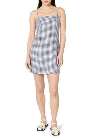 THE DROP Seville Linen Mini Shift Dress Kleider, , XL