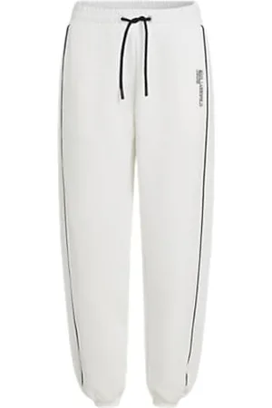 Karl Lagerfeld Piping Sweat Pant, Women, White, Pants