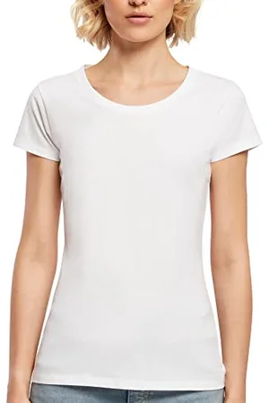 Build Your Brand Damen BB012-Ladies Basic Tee T-Shirt, White, XS