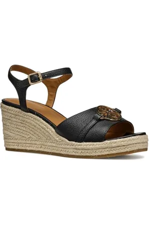 Geox Damen D PANAREA B Wedge Sandal, Black, 40 EU