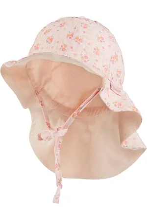 Sterntaler Sonnenhut Streublumen - Mädchen Sommerhut zum Binden - UV-Schutz 30 Mütze mit Nackenschutz - Größe verstellbar - Futter aus Batist (Bio) - Baby und Kinder Kopfbedeckung - , Größe 45