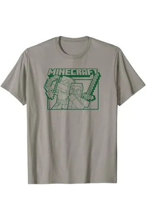 Minecraft Steve And Alex Outline Logo Poster T-Shirt