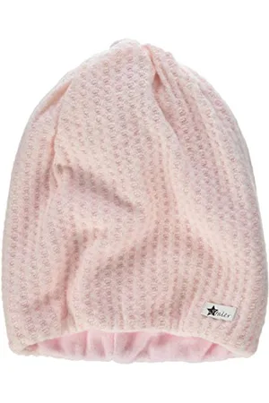 Sterntaler Mädchen Slouch-Beanie mit Strickmuster und Aufnäher, , 37