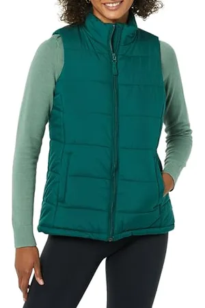 Amazon Damen Mittelschwere Daunenweste mit Reißverschluss, , XS
