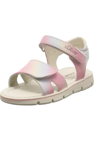 QS by s.Oliver Mädchen Sandalen flach mit Klettverschluss Bequem, (Multicolor), 30 EU