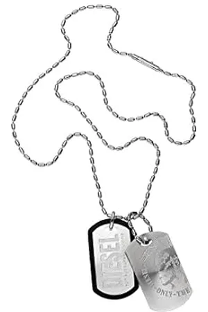 Diesel Halskette Für Männer, Silberne Edelstahl-Halskette, DX0011040