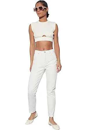 Trendyol Damen Damen High Waist Mom-jeans Jeans, , 34 EU