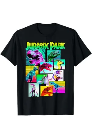 Jurassic Park Dinosaurs Of The Park Neon Retro T-Shirt