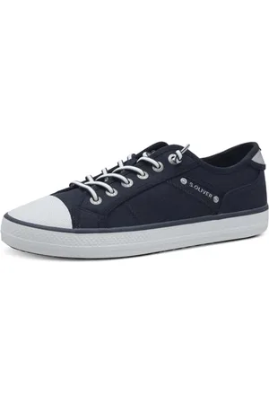 QS by s.Oliver Damen Sneaker flach mit Schnürsenkeln Leicht, Blau , 40 EU