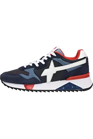 W6YZ Sneaker aus Veloursleder und technischem Gewebe, Blau-Azurblau 45