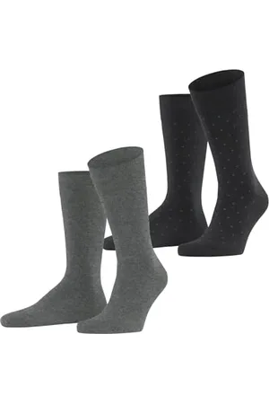 ESPRIT Herren Socken Fine Dot Multipack M So Baumwolle gemustert 2 Paar, , 43-46