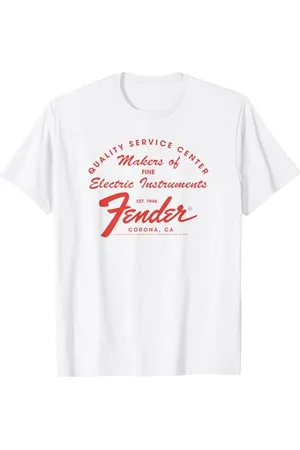 Fender Guitar Quality Service Centered Text T-Shirt