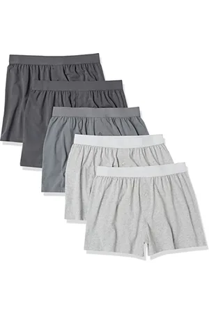 Amazon Herren Boxershorts Unterwäsche aus Baumwolljersey (erhältlich in Übergrößen), 5er-Pack, , L