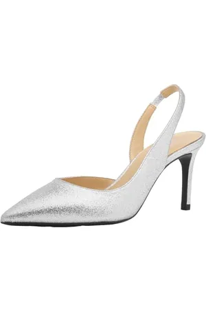 Michael Kors Damen Alina Heeled Shoes, Silber/schwarz, 37 EU