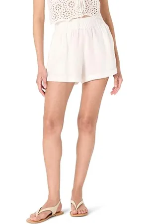 THE DROP Essie Linen Pull On Mini Shorts, , S