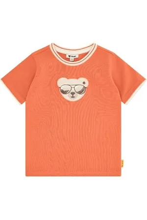 Steiff T-Shirt Kurzarm EU Größe 98 , Kurzarm Shirt, Sommer Shirt für Kinder, Babyoberteil, ideales Basic Shirt, bequem und weich, waschmaschinenfest