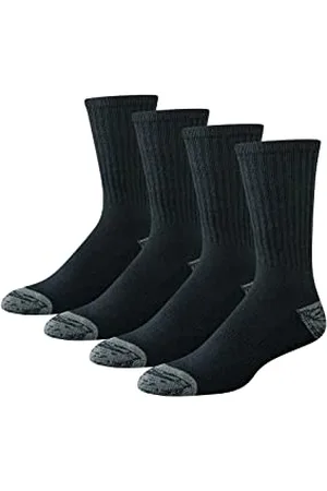 Amazon Herren Gepolsterte Crew-Funktionsarbeitssocken aus Baumwolle, 4 Paar, , 41-45