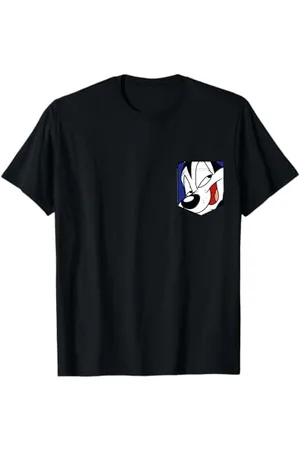 LOONEY TUNES Pepe Le Pew Face Faux Pocket T-Shirt