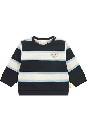 Steiff Sweatshirt EU Größe 56 , Jungen Langarm-Sweatshirt, Longsleeve für Babys, Pullover langärmelig, Baby-Oberteil, ideales Basic Shirt, bequem und weich, waschmaschinenfest