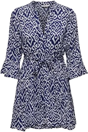 ONLY Damen Onlclemmentine Life Dress WVN Noos Zartes Kleid Mit V-Ausschnitt Und 3/4 Ärmeln, , X-Large
