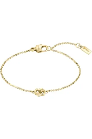HUGO BOSS Jewelry Halskette und Armband für Damen Kollektion DOUBLE B PETIT aus Edelstahl mit einem Doppel-B Charm