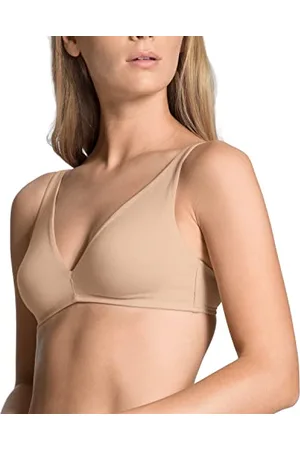 Calida Natural Comfort Soft-BH, triangelform Damen, verstellbare Träger, bügellos, aus hochwertiger Baumwolle