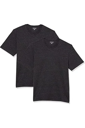 Amazon Herren Kurzärmliges T-Shirt mit V-Ausschnitt in normaler Passform (in Übergrößen erhältlich), 2er-Pack, , 6XL Große Größen Tall