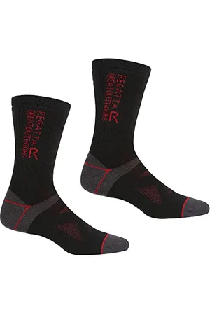 Regatta Unisex 2pairwoolhikersck Socken, Schwarz, 39-41
