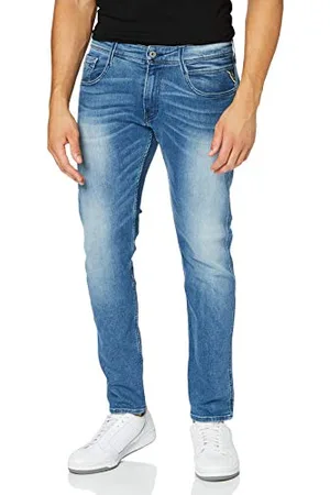Replay Herren Jeans Anbass Slim-Fit mit Comfort Stretch, (Blau), 33W / 32L