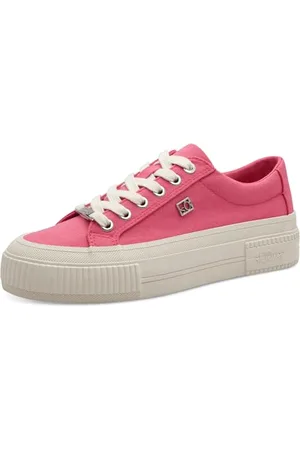 QS by s.Oliver Damen Plateau Sneaker mit Schnürsenkeln Bequem, Rosa , 41 EU