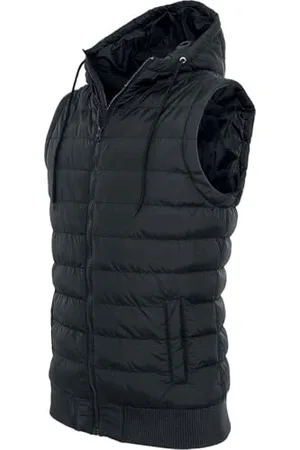 Urban classics Small Bubble Hooded Vest Weste blackblack, S